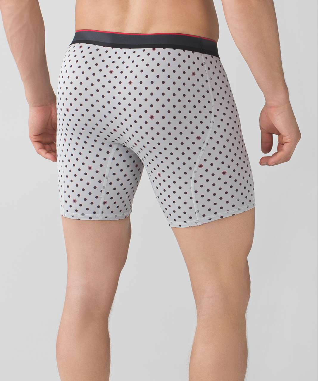 Lululemon No Boxer Boxer (The Long One) *7.5" - Iconic Polka Silver Spoon Black Cherry