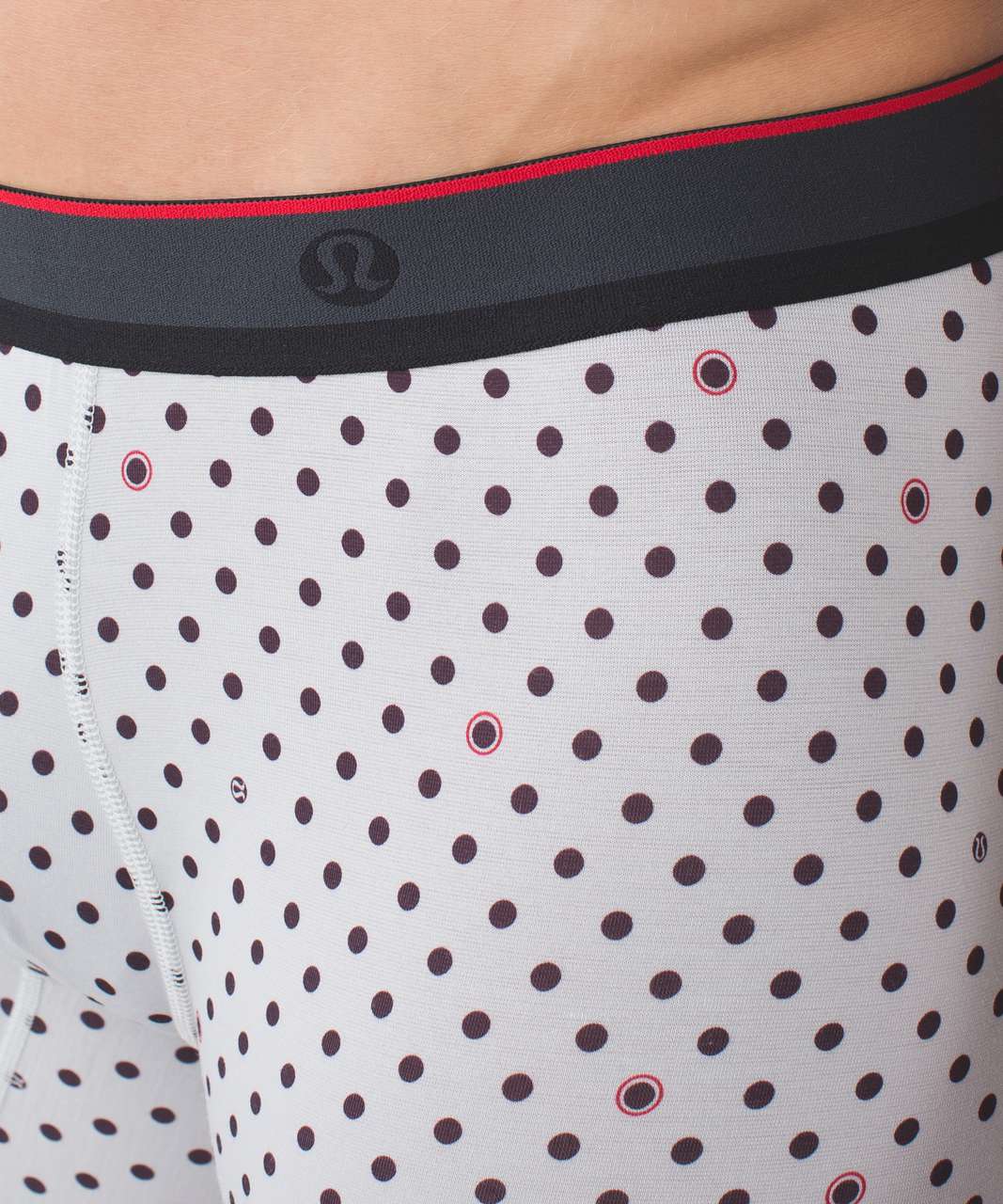 Lululemon No Boxer Boxer (The Long One) *7.5" - Iconic Polka Silver Spoon Black Cherry