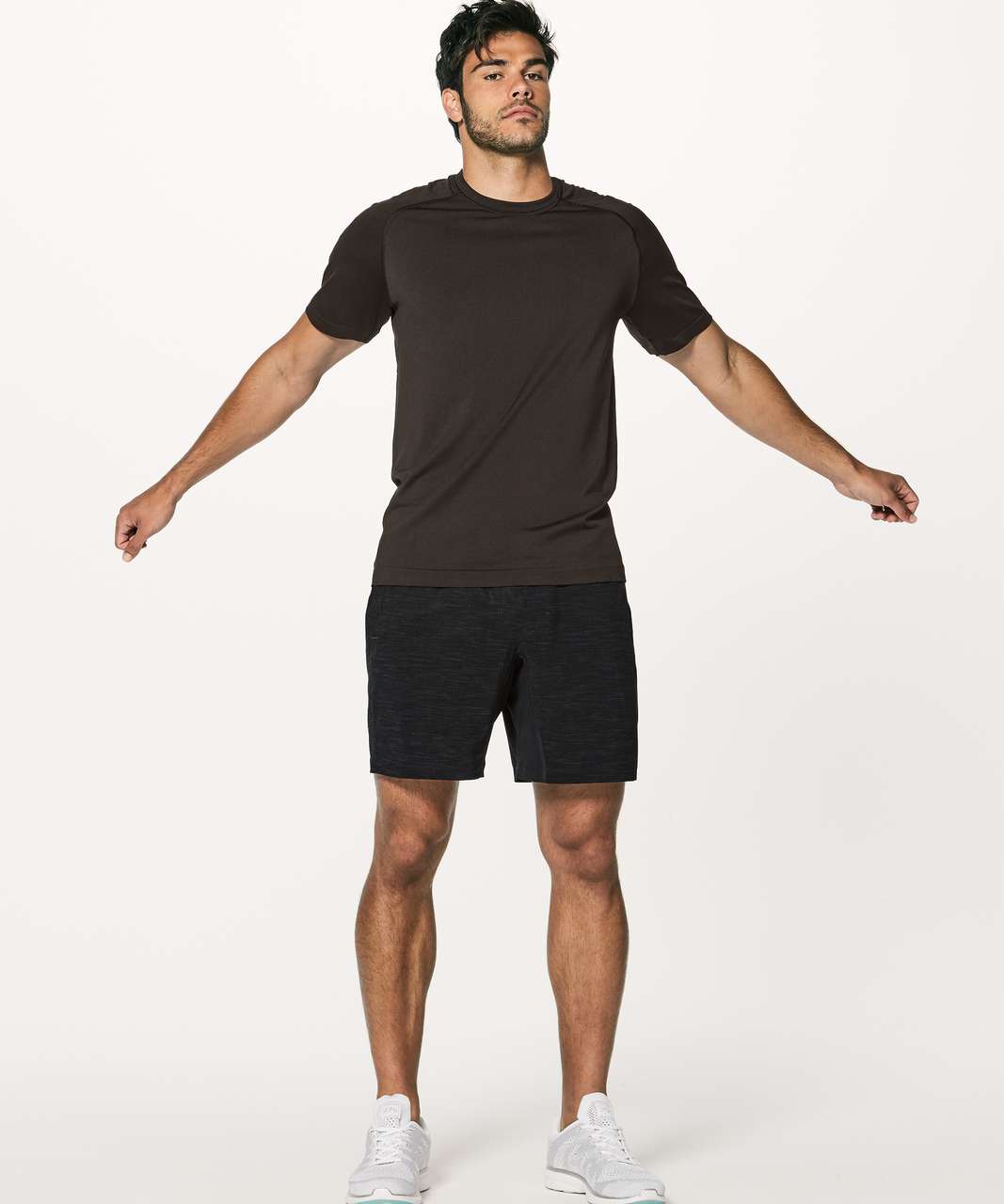 Lululemon T.H.E. Short *Linerless 7" - All Court Texture Deep Coal Black