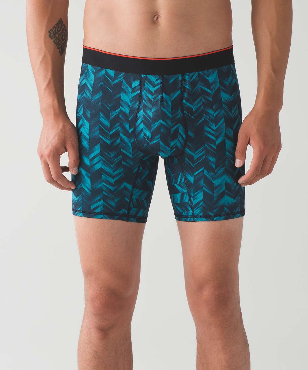 Lululemon No Boxer Boxer (The Long One) *7.5" - Herringblur Bleacher Blue Nautical Navy