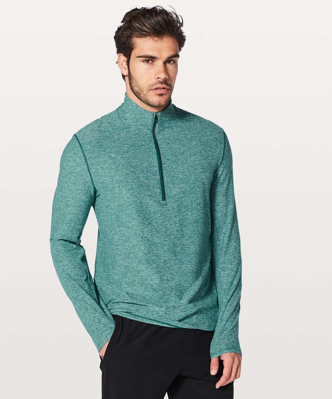 Surge warm half zip (L, Heathered Sea Salt) and Surge Jogger (M, iron blue)  : r/lululemon