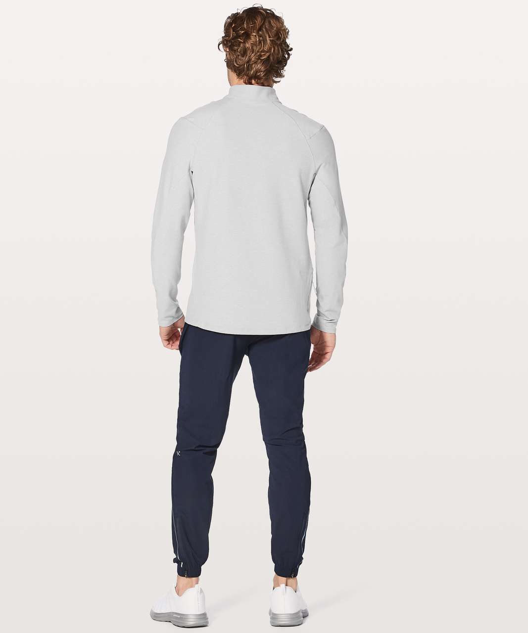 Lululemon Surge Warm 1/2 Zip - Heathered Sea Salt