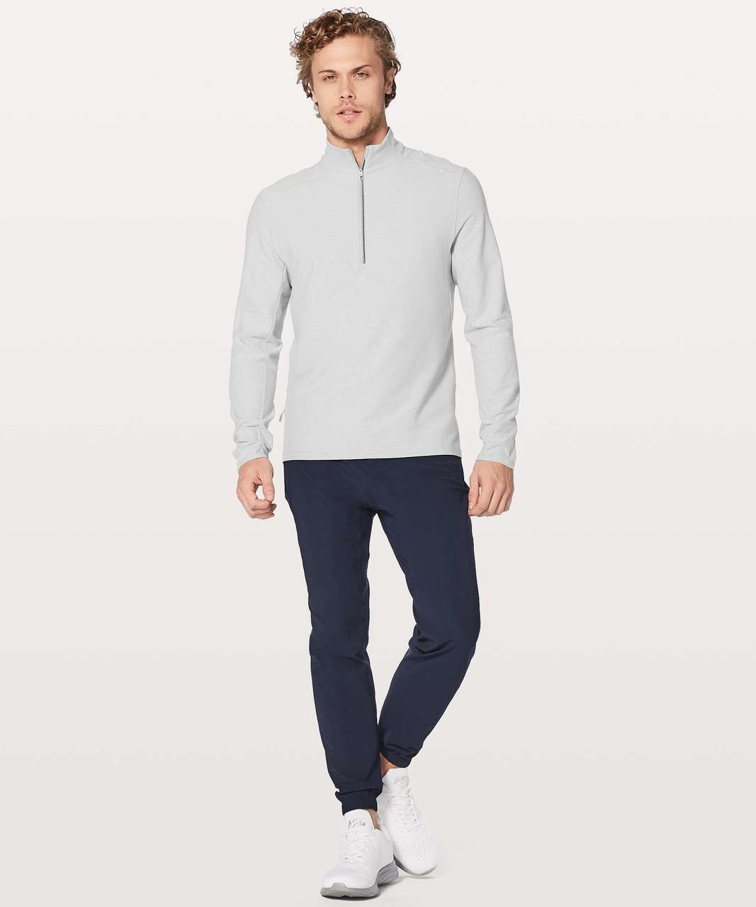 Surge warm half zip (L, Heathered Sea Salt) and Surge Jogger (M