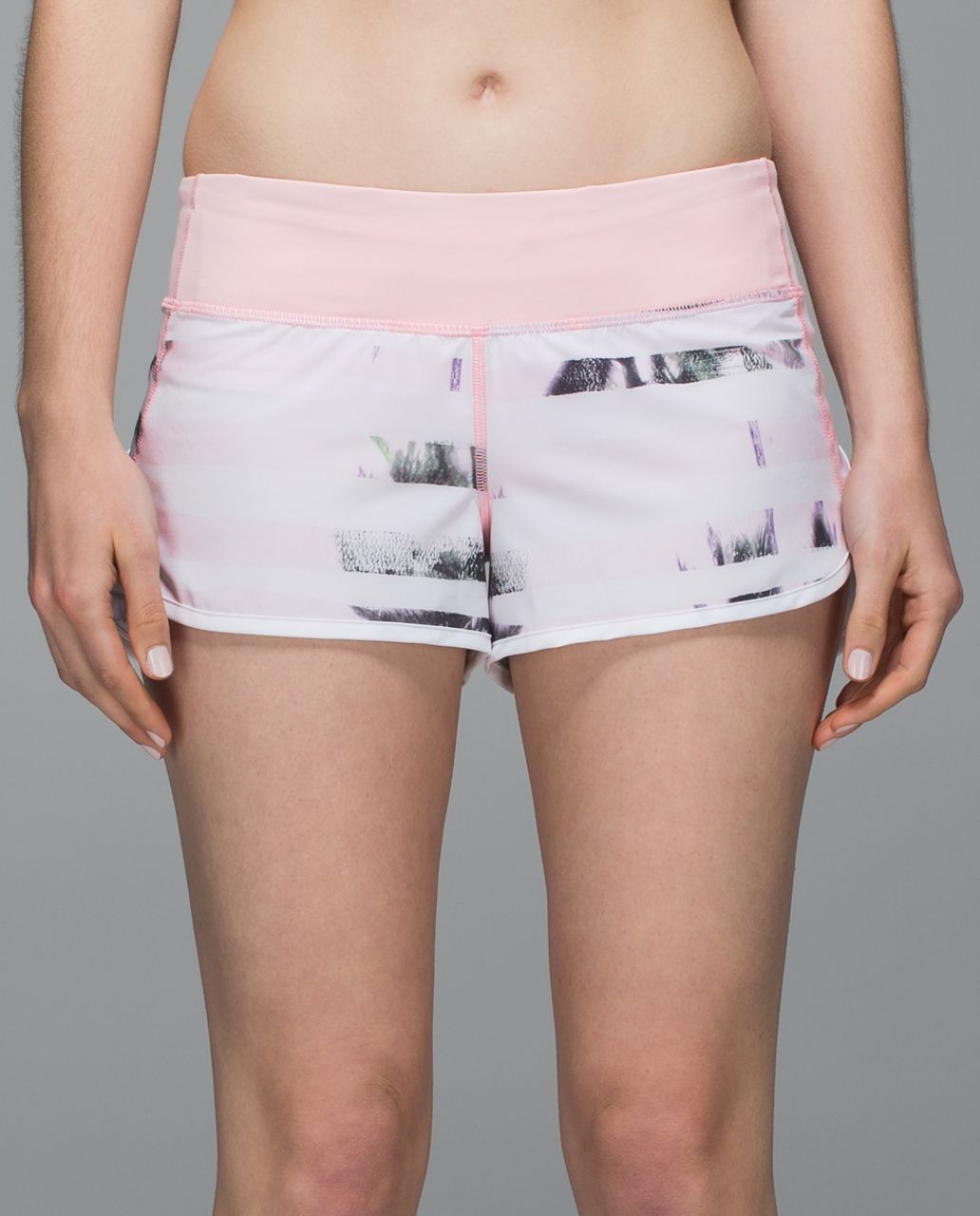 Lululemon Run:  Speed Short *4-way Stretch - Sunset Stripe Blush Quartz Multi / Blush Quartz / White