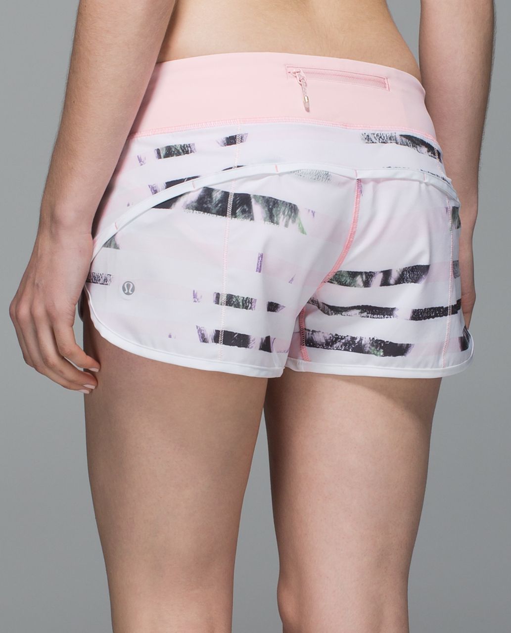 Lululemon Run:  Speed Short *4-way Stretch - Sunset Stripe Blush Quartz Multi / Blush Quartz / White