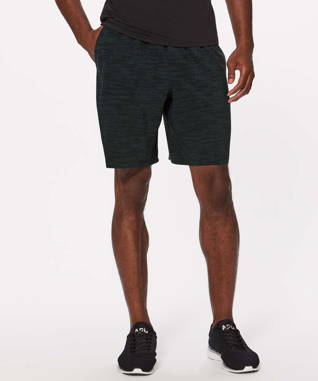 Lululemon Pace Breaker Short 9" Linerless - Amplified Dark Emerald Black