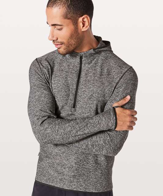 Lululemon Surge Warm 1/2 Zip Hoodie - Black - lulu fanatics