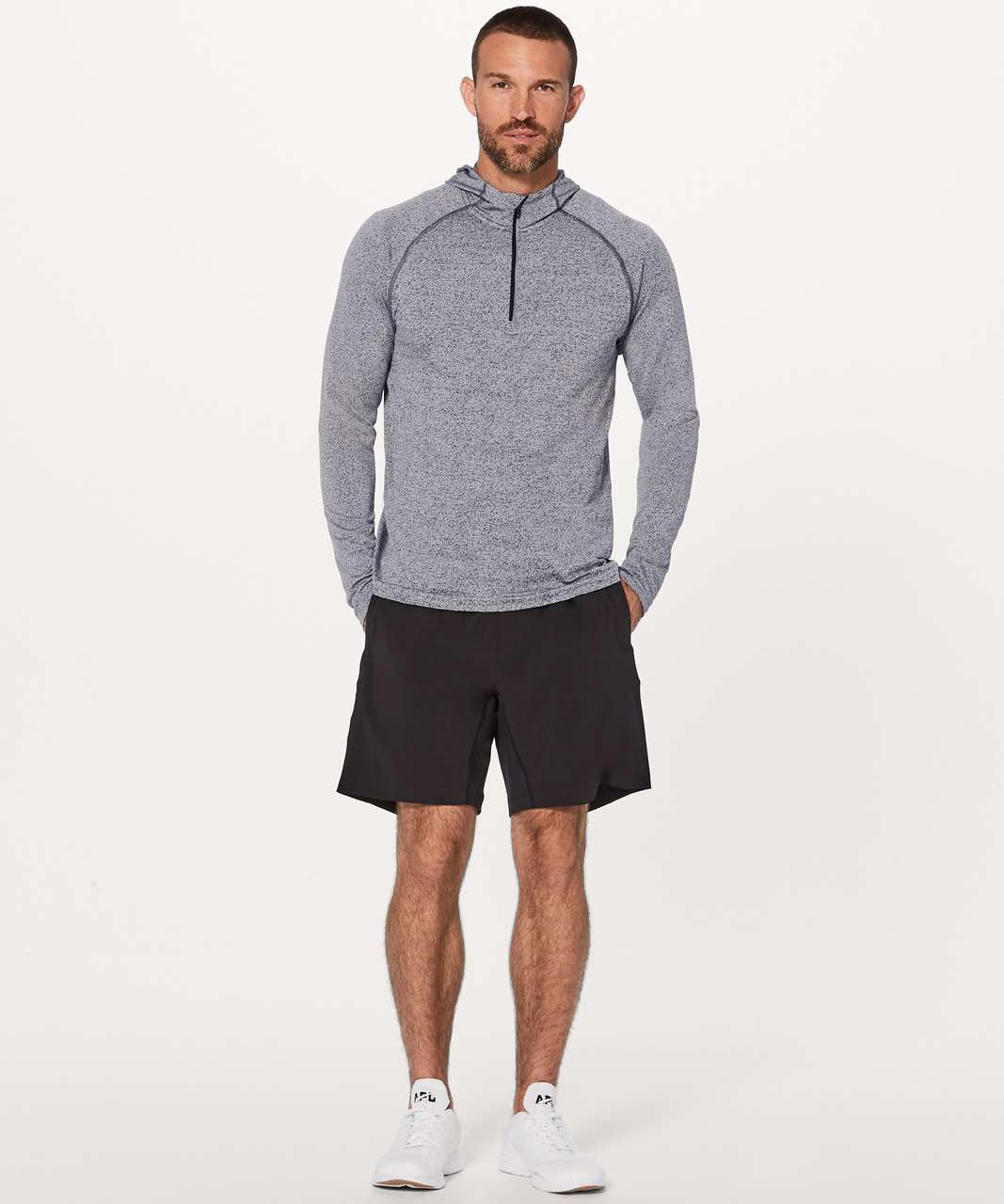 Lululemon Metal Vent Tech Hoodie - Black / White