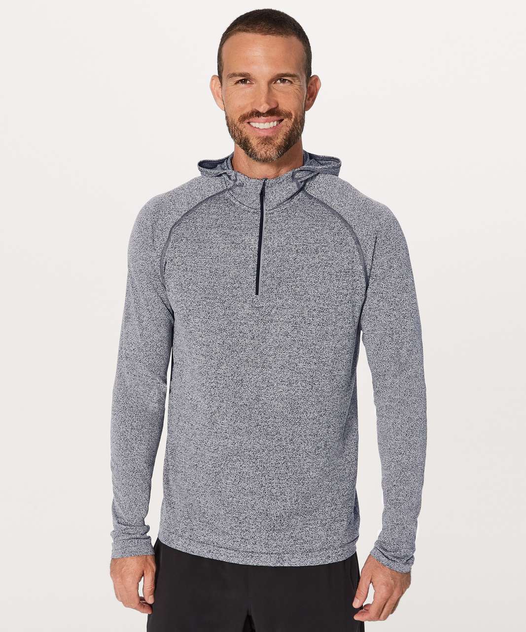 Lululemon Metal Vent Tech Hoodie - Black / White - lulu fanatics