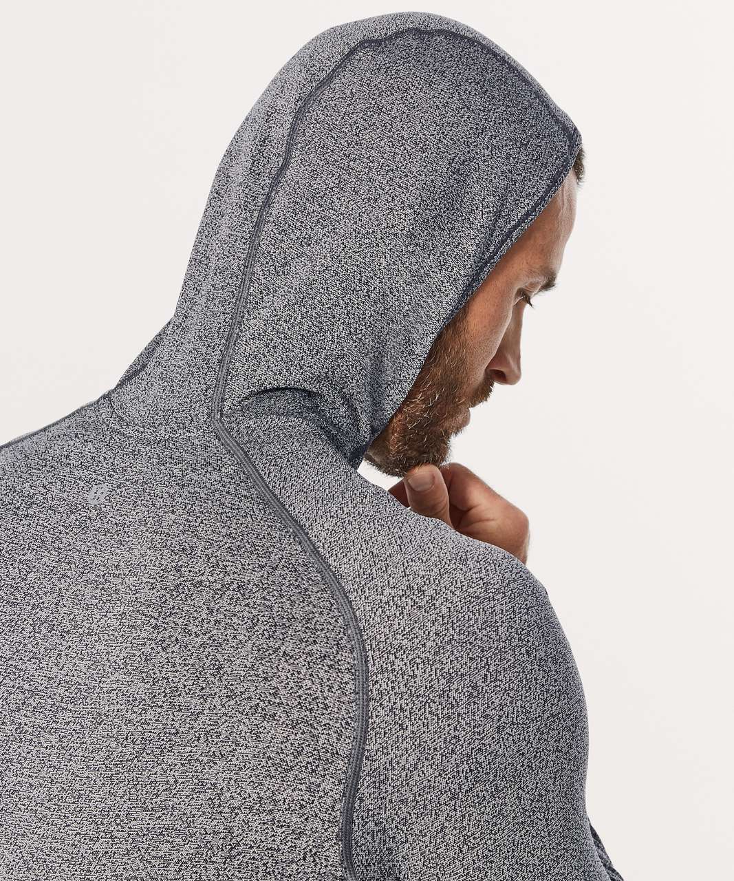 Lululemon Metal Vent Tech Hoodie - Black / White - lulu fanatics