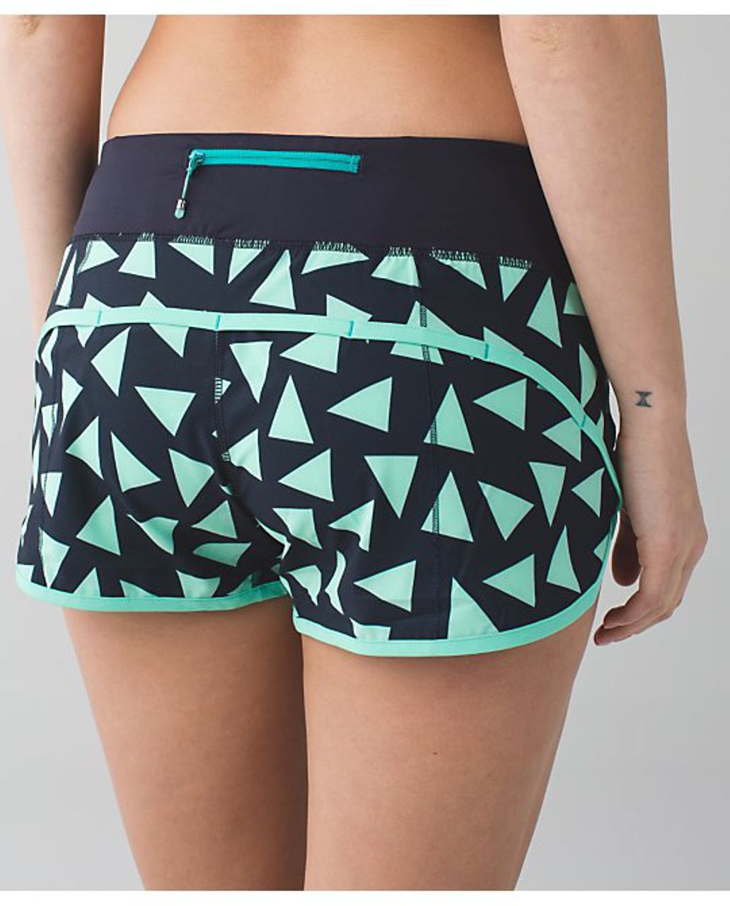 Lululemon Speed Short - Tri Pop Menthol Naval Blue