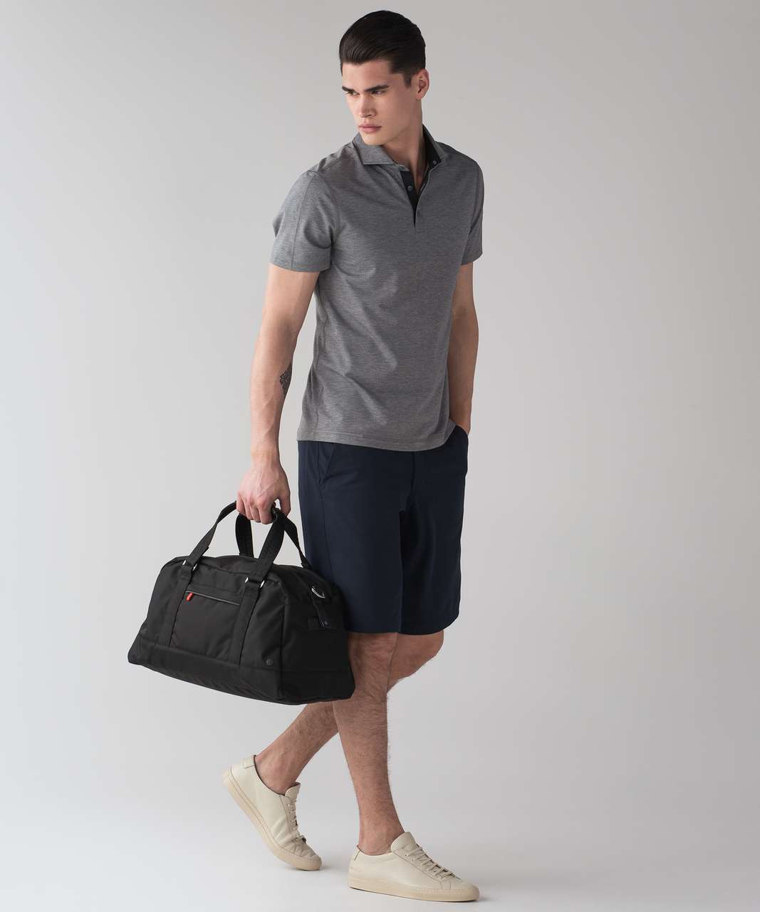 Lululemon Evolution Polo - Heathered Fog Horn