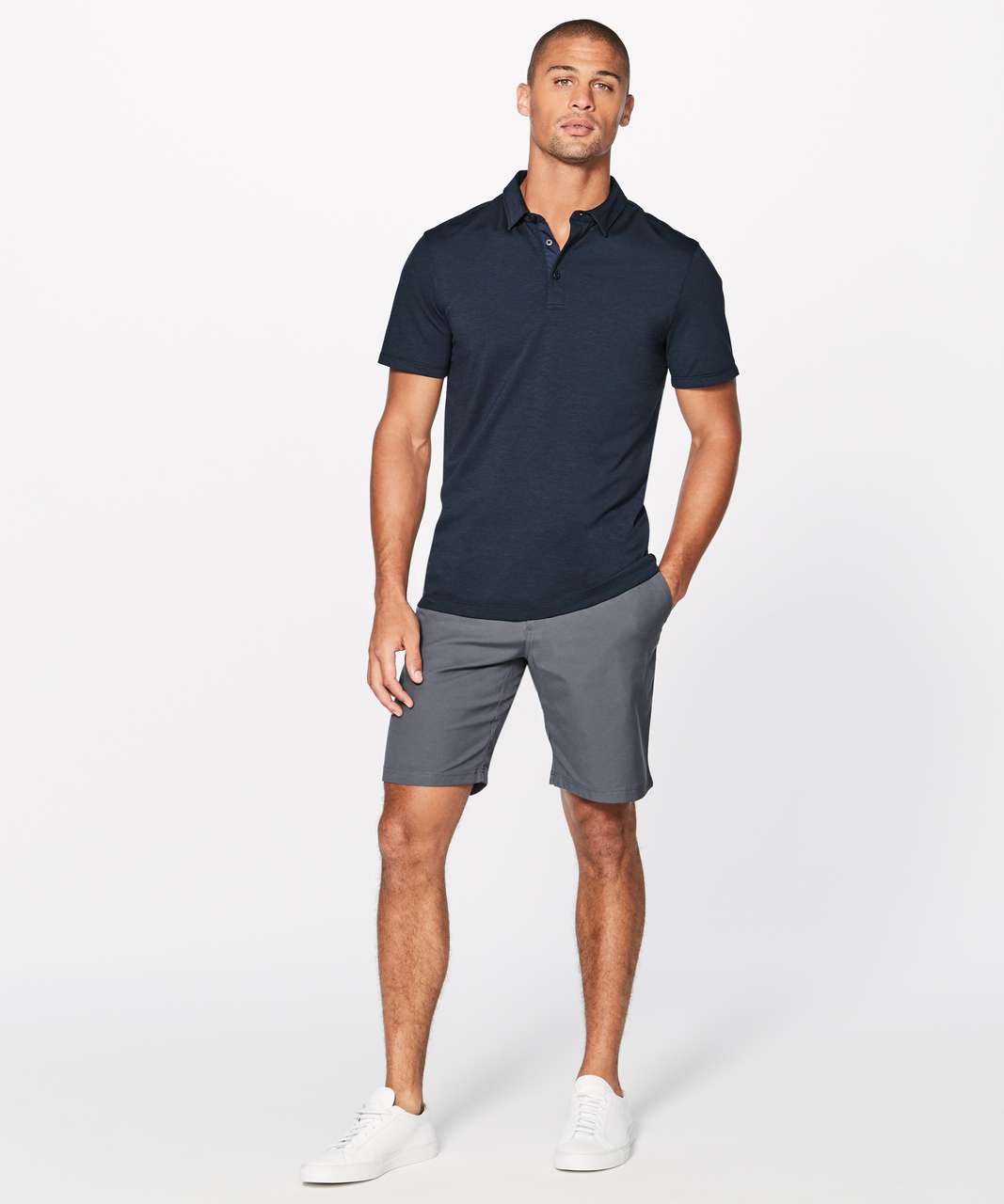 Navy Stretch golf polo shirt, Lululemon