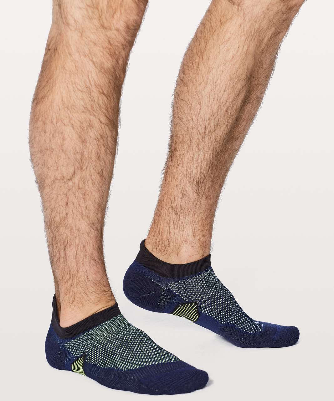 Lululemon T.H.E. Sock *Silver - Hero Blue / Lime Light