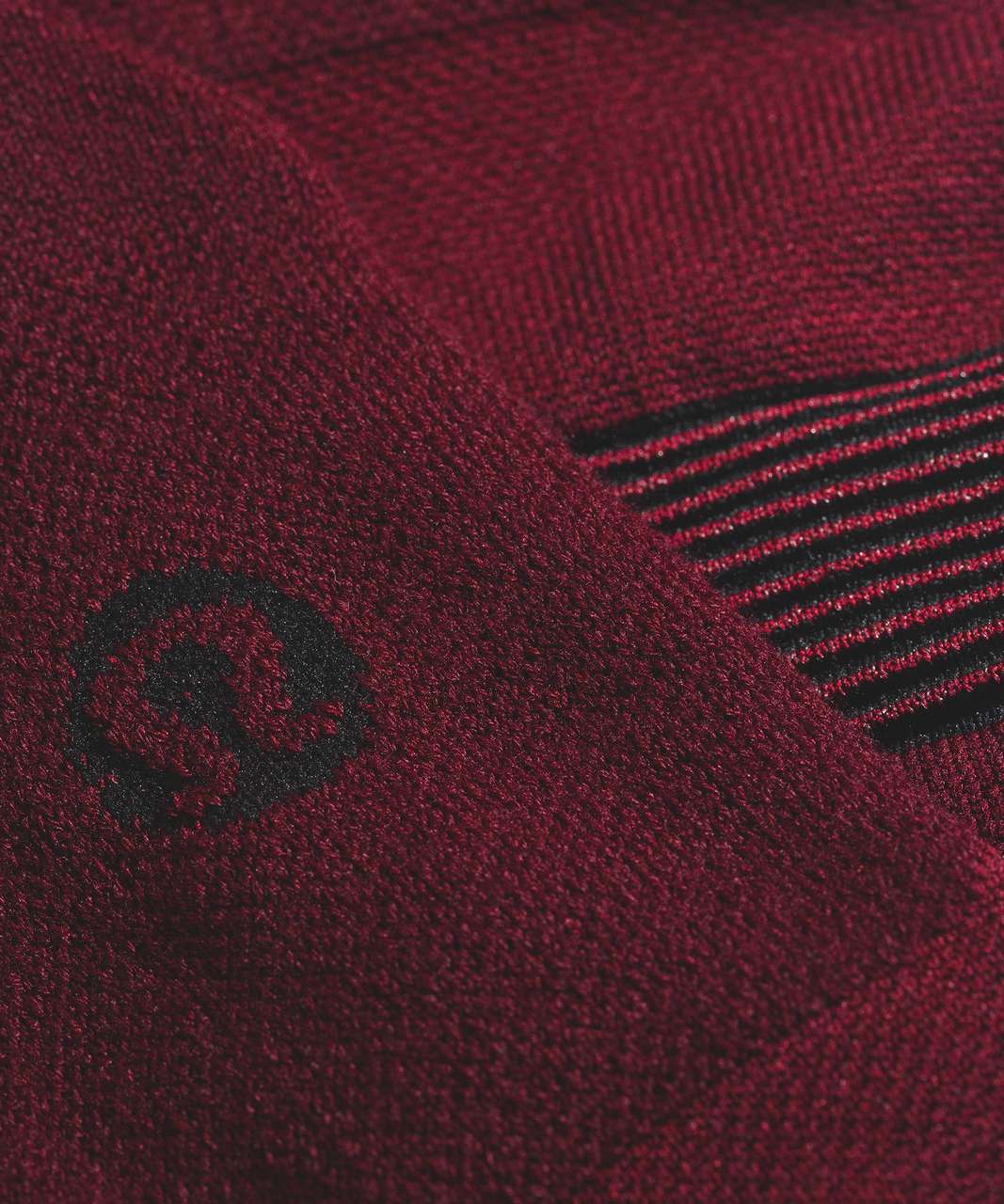 Lululemon T.H.E. Sock *Silver - Deep Rouge / Oxblood / Black