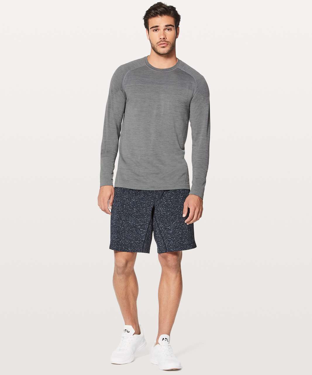 Lululemon Metal Vent Tech Long Sleeve - Anchor / Asphalt Grey - lulu ...