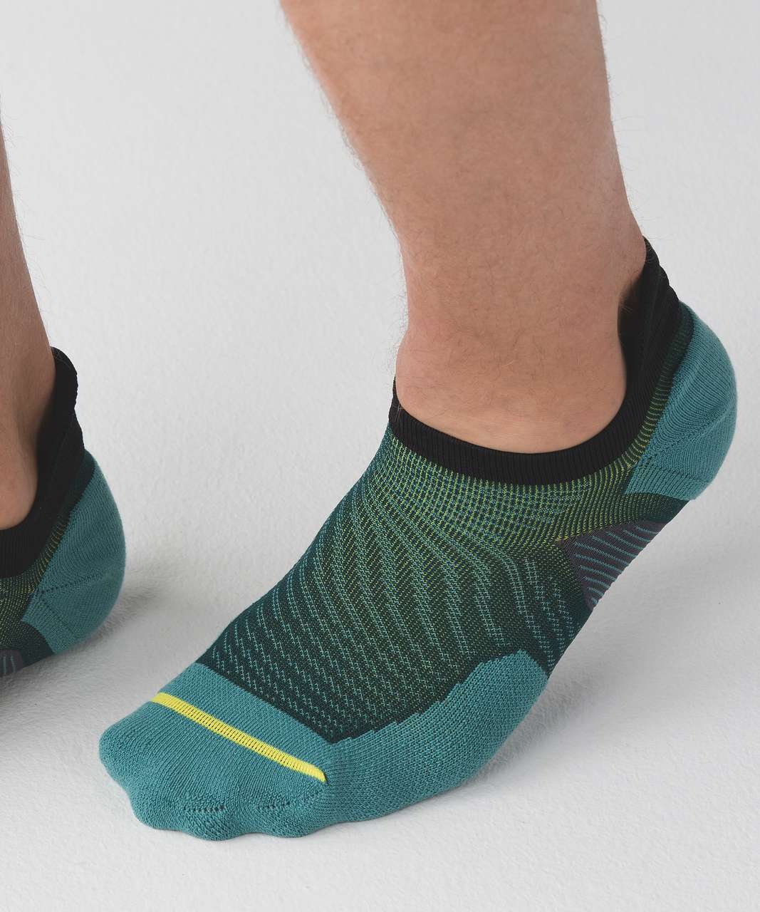 Lululemon T.H.E. Sock *Silver - Deep Green / Turquoise Sea / Split Pea