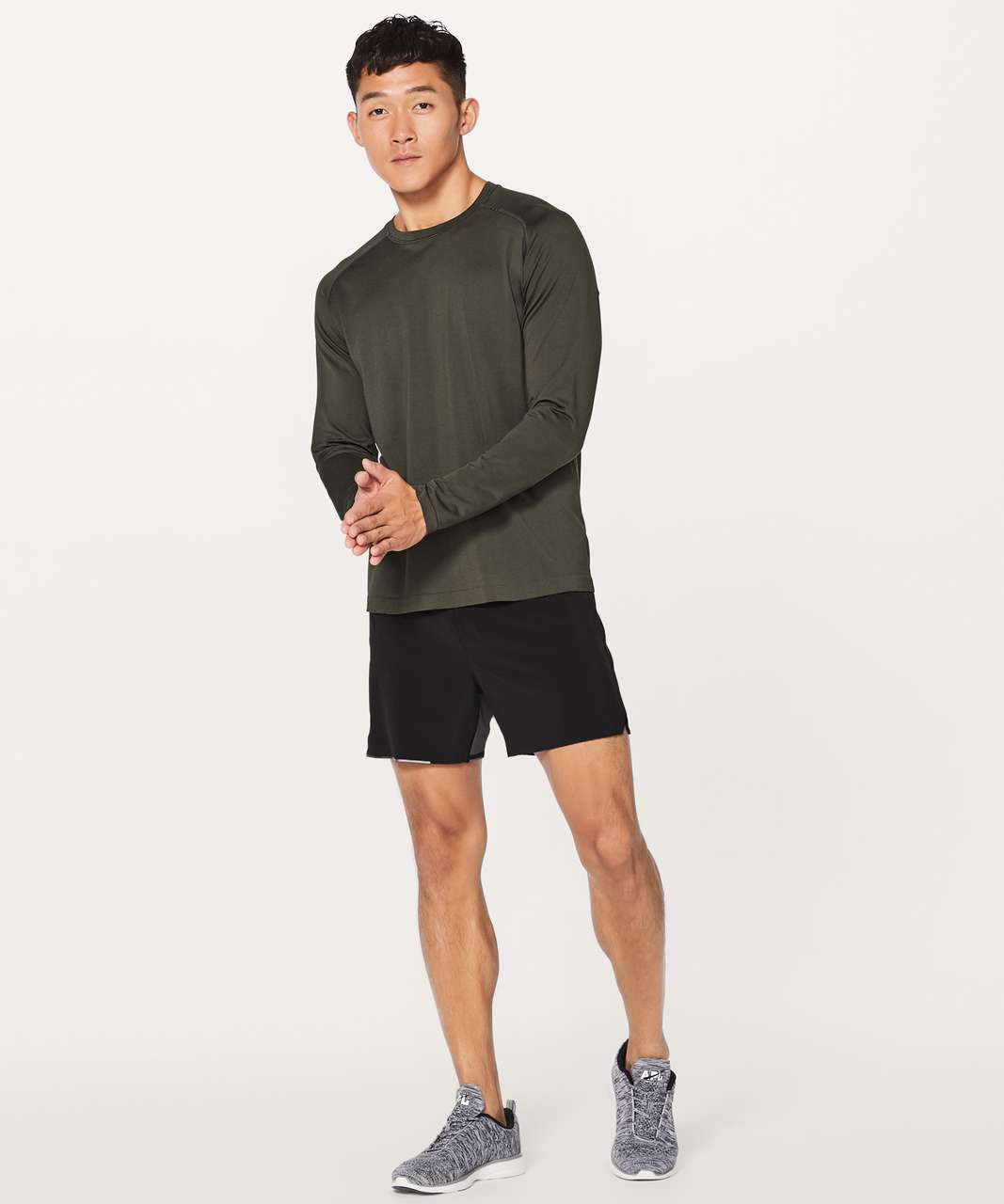 Lululemon Metal Vent Tech Long Sleeve - Dark Olive / Dark Olive