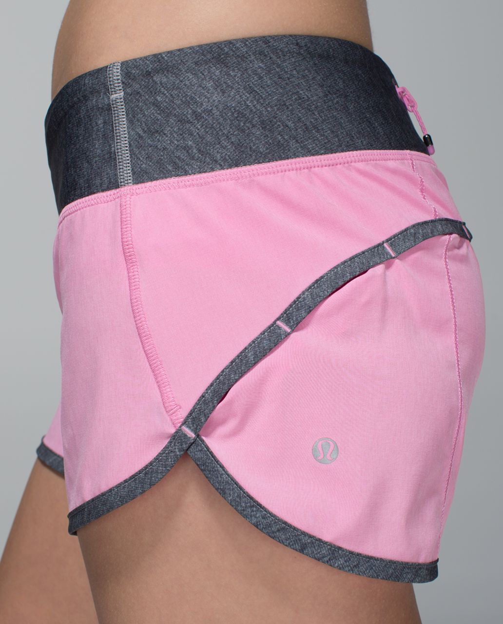 Lululemon Speed Short *4-way Stretch 2.5" - Vintage Pink / Heathered Texture Printed Greyt Deep Coal