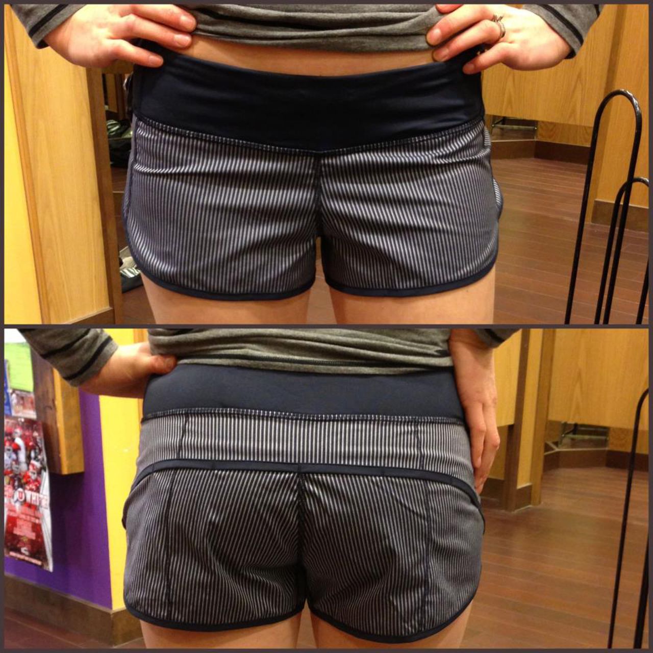 Lululemon Run:  Speed Short - Wagon Stripe Inkwell / Inkwell