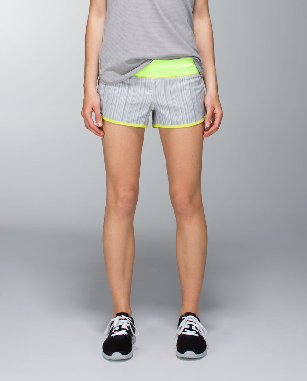 Lululemon Run:  Speed Short *2-way Stretch - Wee Are From Space Silver Spoon / Antidote / Clear Mint