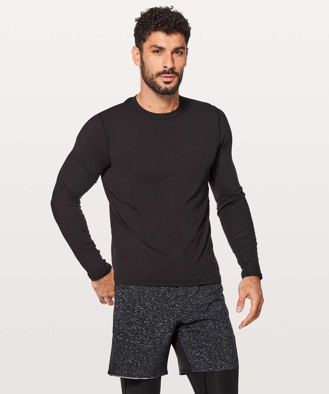 Men long sleeve Shirt Warm (Black)