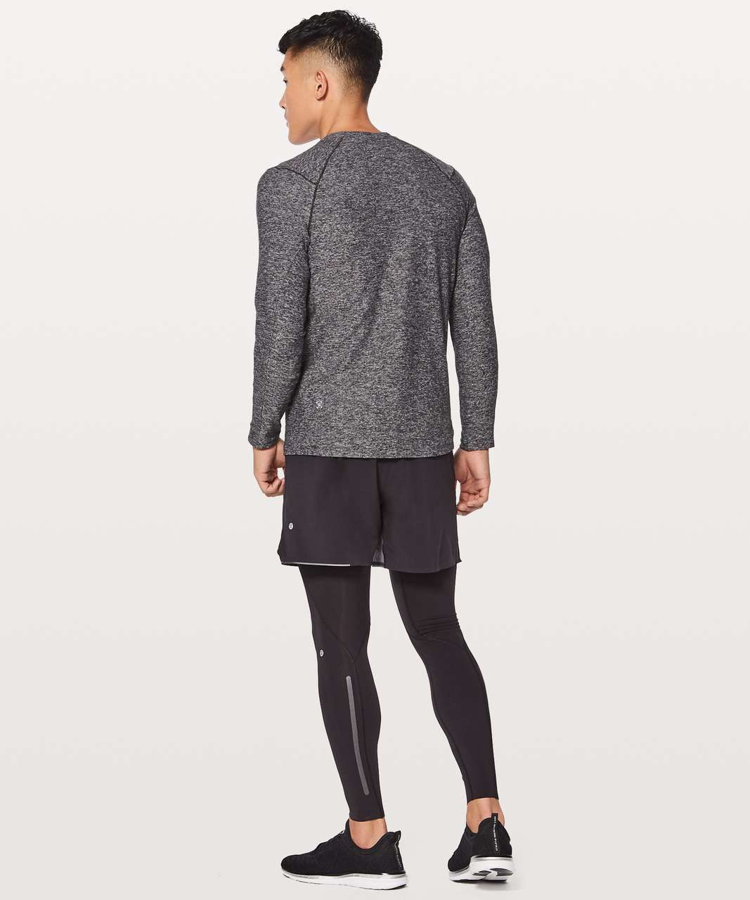 Lululemon Surge Warm Long Sleeve - Heathered Black