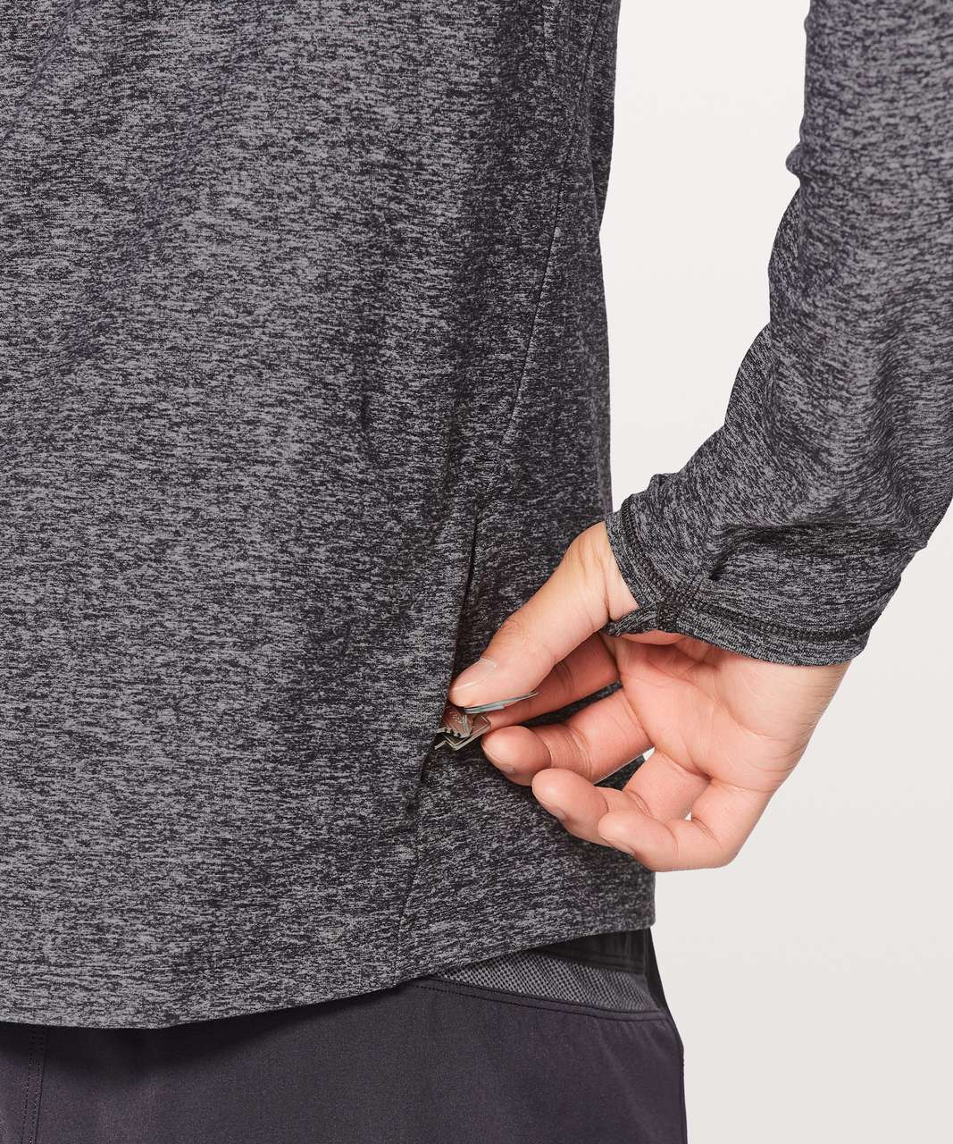 Lululemon Surge Warm Long Sleeve - Heathered Black