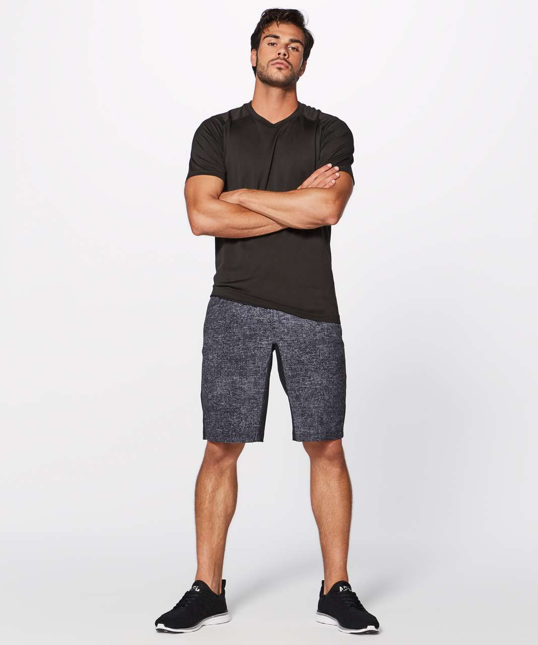 Lululemon T.H.E. Short *Linerless 11" - Gridiron Starlight Black