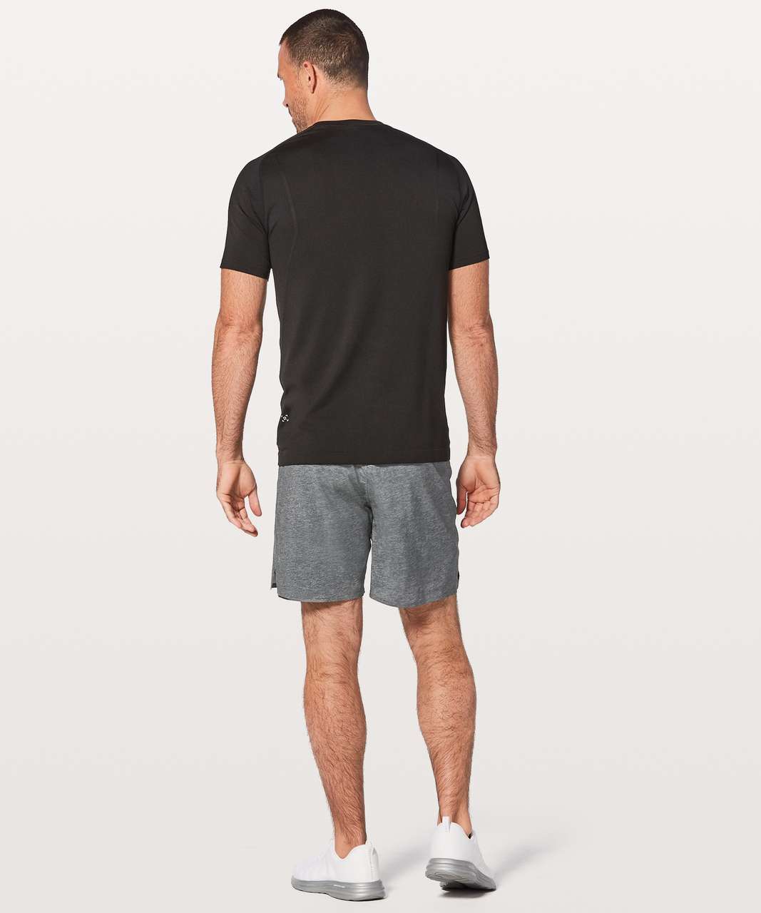 Lululemon Surge Short *Linerless 7" - Heathered Texture Printed Greyt Deep Coal