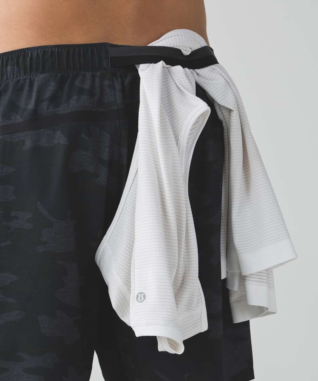 Lululemon Surge Short *Linerless 7" - Heathered Texture Lotus Camo Black