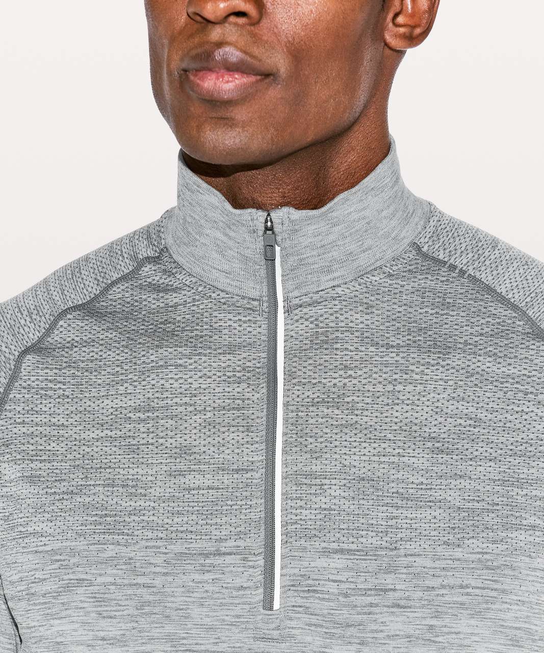 lululemon VENT TECH MIDWEIGHT 1/2 ZIP GRAPHITE - Long sleeved top - raw  linen white/white - Zalando.de