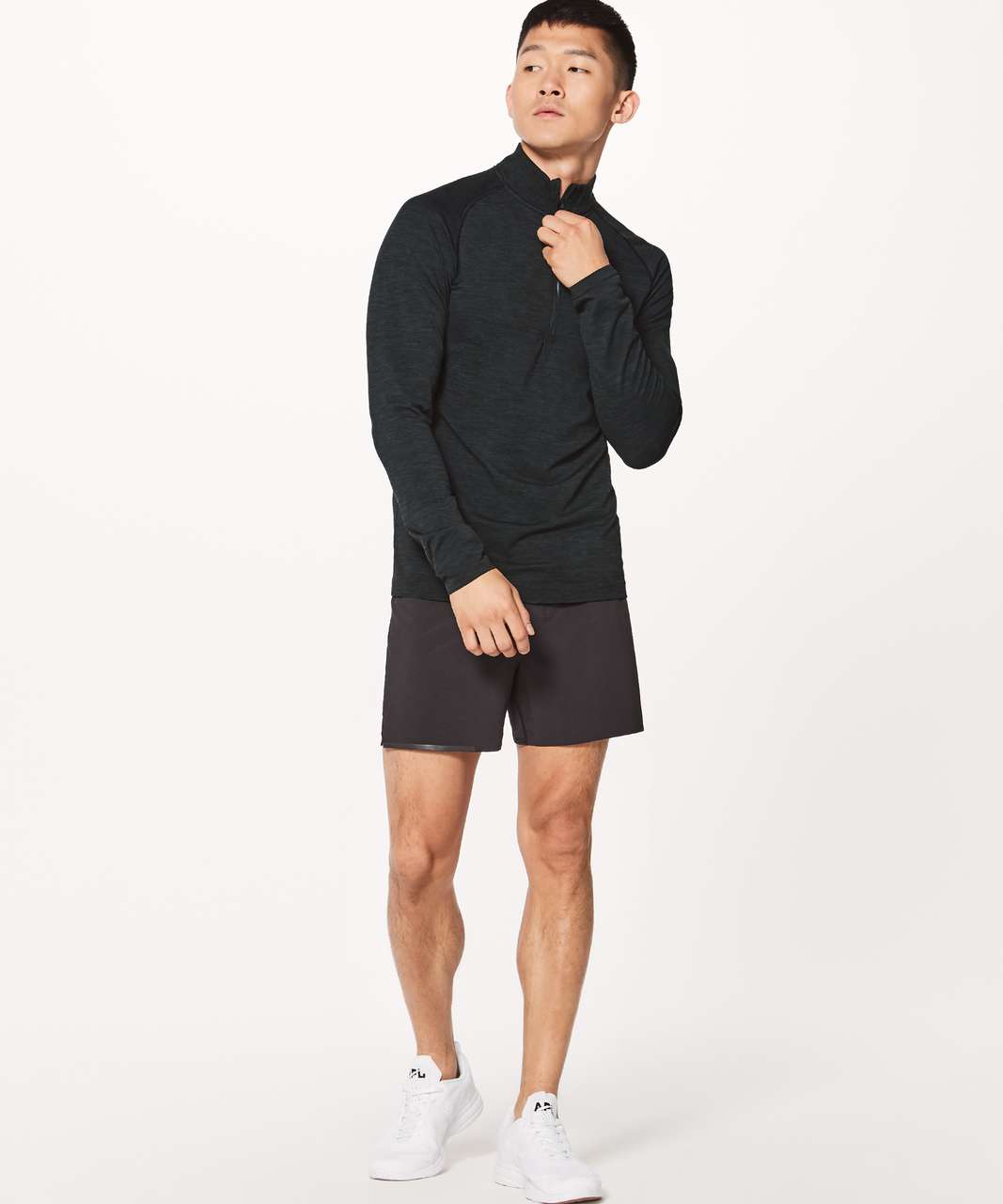 Lululemon Metal Vent Tech 1/2 Zip - Black / Black (First Release)