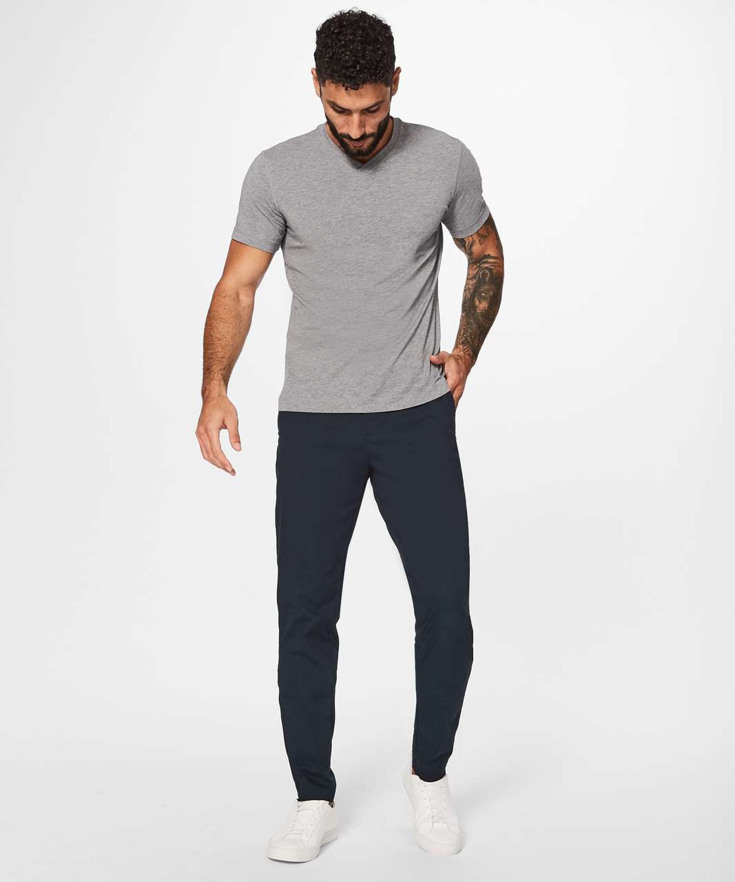 Lululemon Abc Classic-fit Pants 37 Warpstreme In Melanite