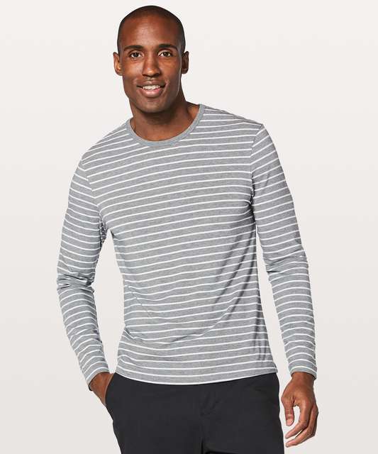 Lululemon Reykur Long Sleeve *lululemon lab - Heathered Core Medium Grey -  lulu fanatics