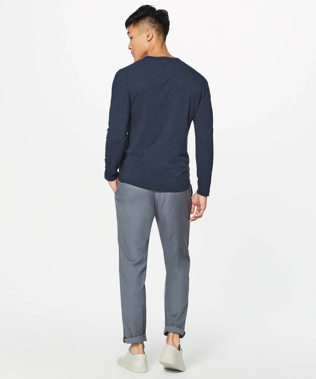 Lululemon 5 Year Basic Long Sleeve - Heathered Nautical Navy - lulu ...