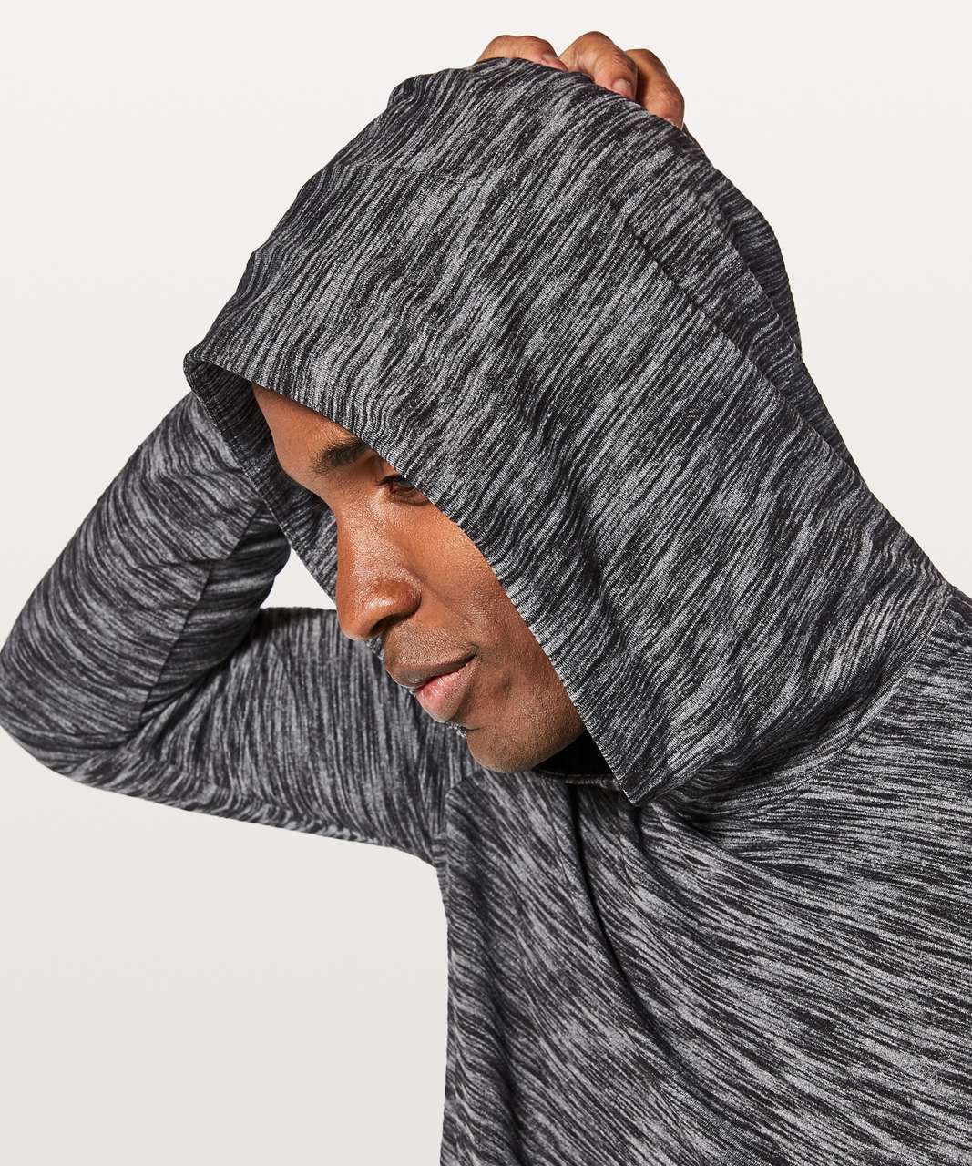 Lululemon Pulse Slub Pullover Hoodie *Lightweight Rulu - Heathered Black