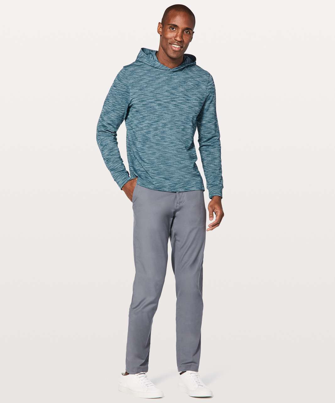 Lululemon Pulse Slub Pullover Hoodie *Lightweight Rulu - Heathered Alberta Lake