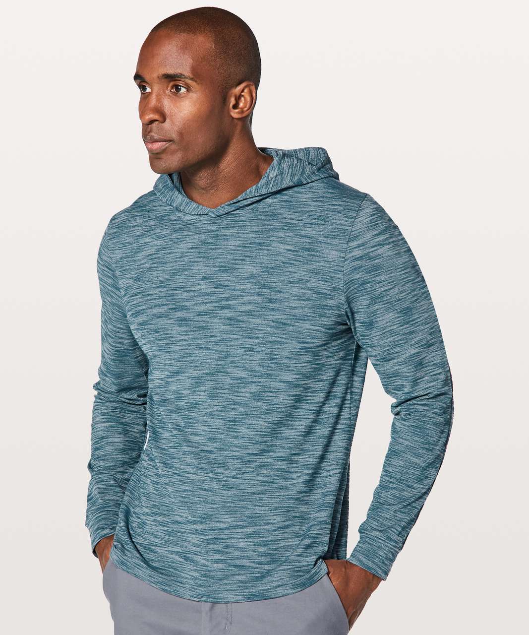 Lululemon Pulse Slub Pullover Hoodie *Lightweight Rulu - Heathered Alberta Lake