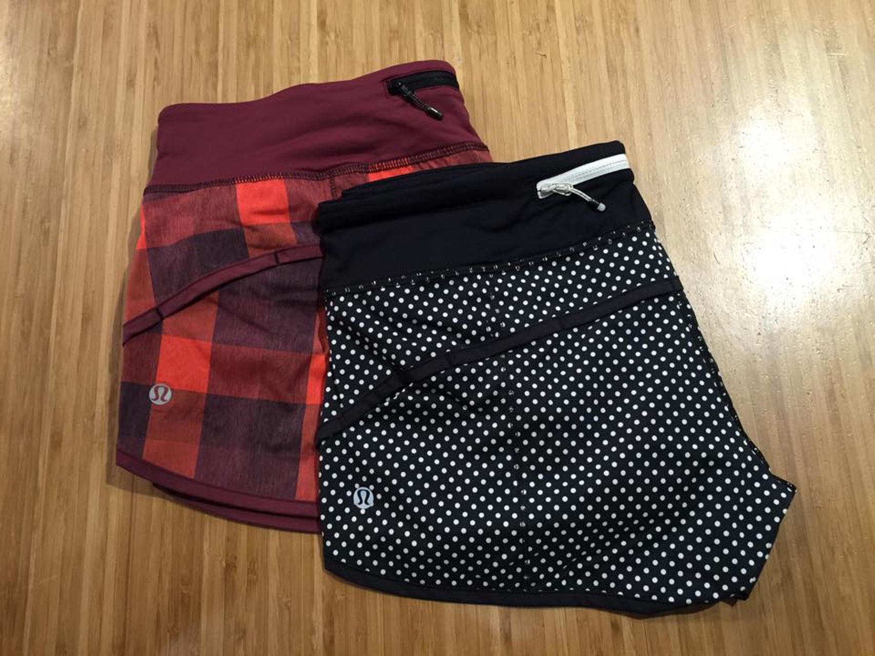 Lululemon Run:  Speed Short *2-way Stretch - Yama Check Heathered Flaming Tomato / Rust Berry