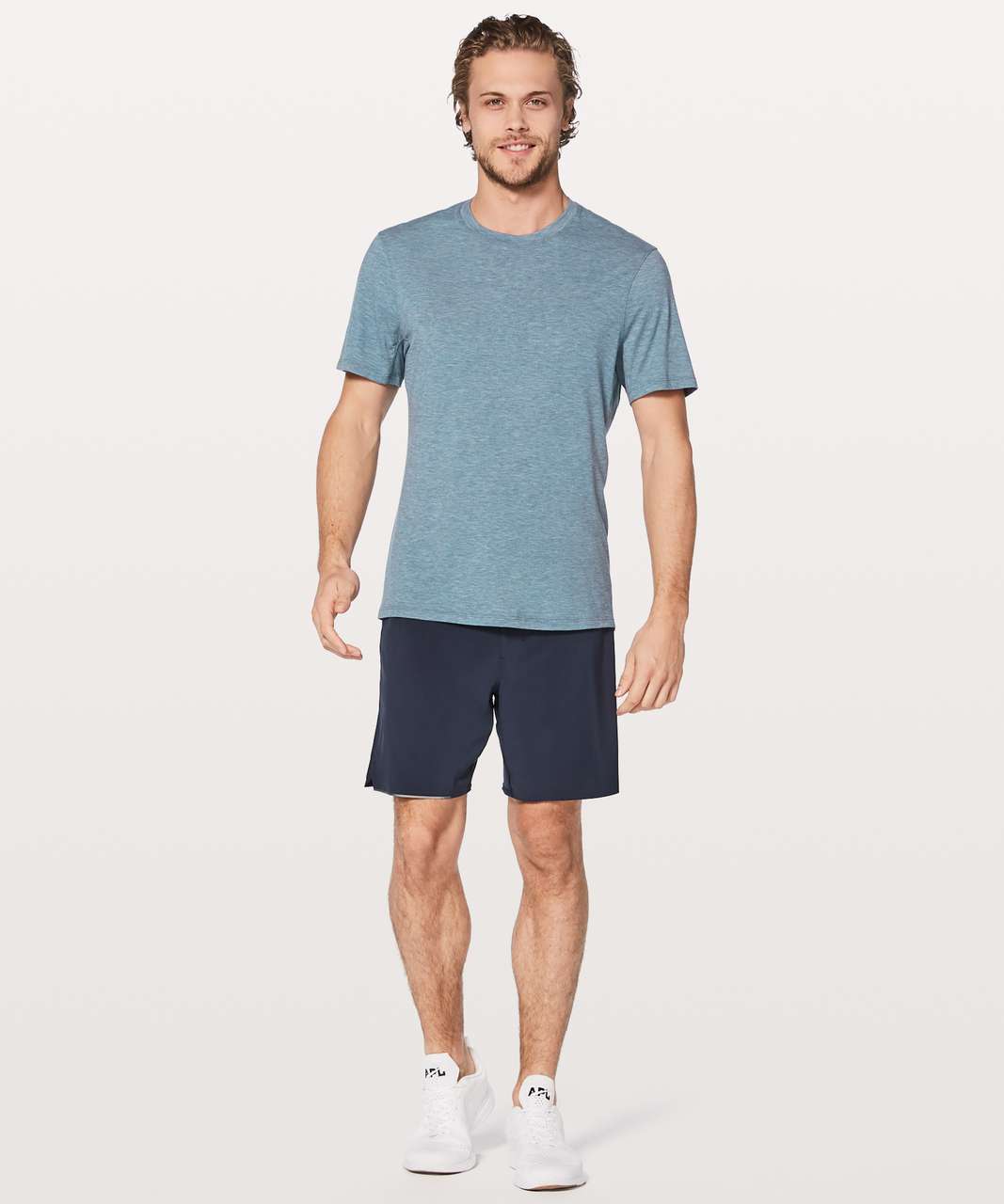 Lululemon Somatic Aero Short Sleeve - Heathered Poseidon