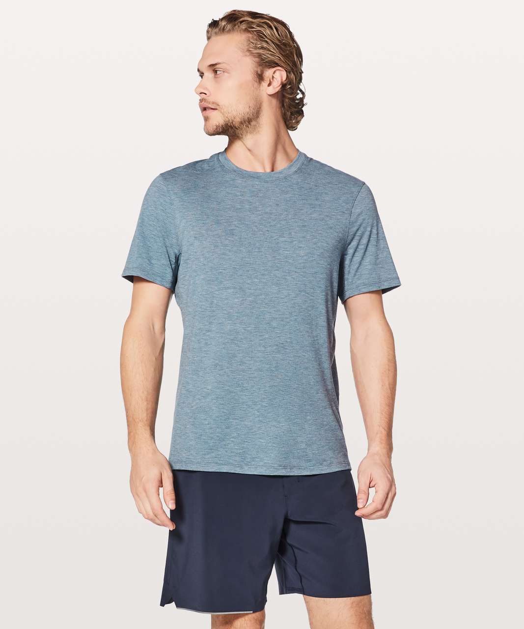 Lululemon Somatic Aero Short Sleeve - Heathered Poseidon