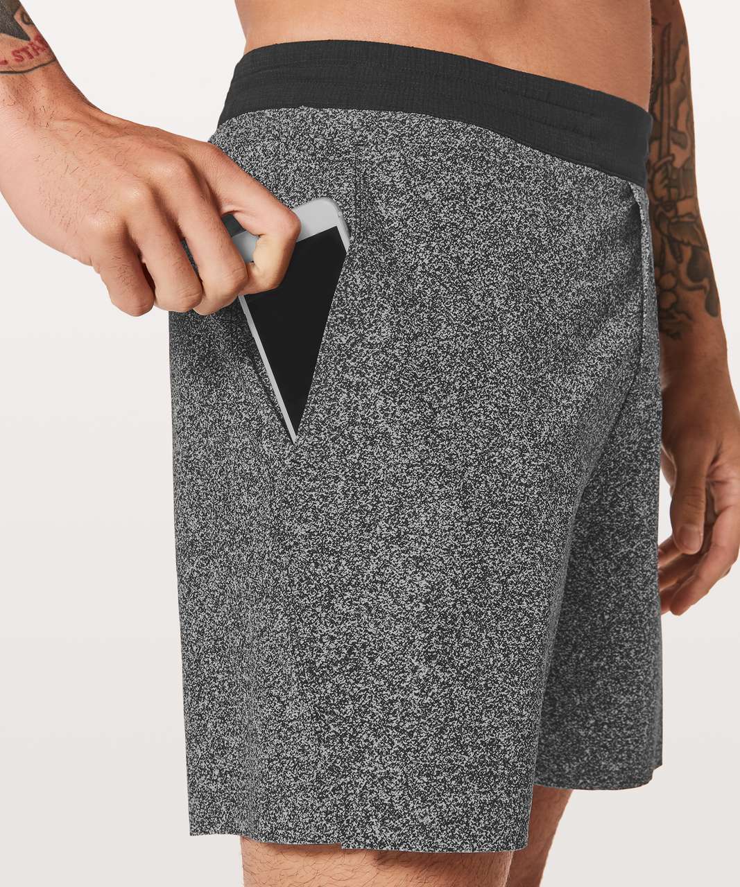 Lululemon Channel Cross Short *7" - Pinweave Alpine White Black