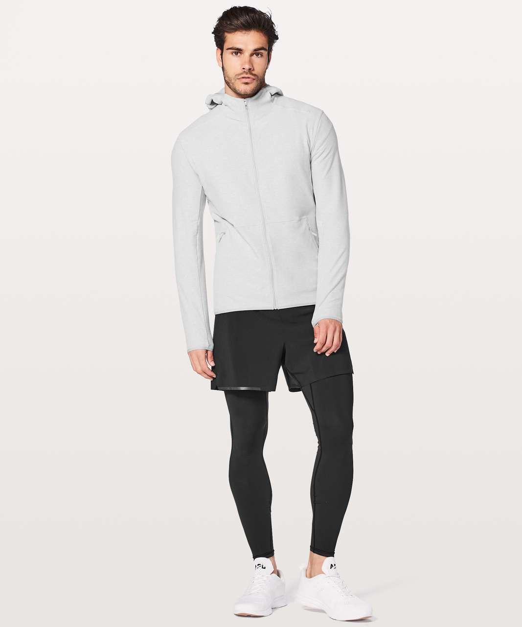 Lululemon Surge Warm Full Zip - Heathered Sea Salt (First Release ...