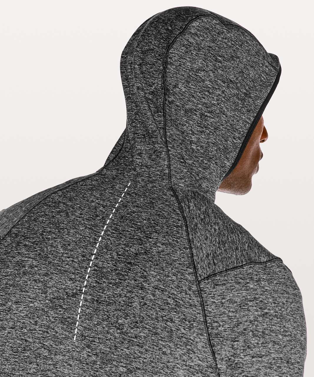 Lululemon Surge Warm Full Zip - Heathered Black - lulu fanatics