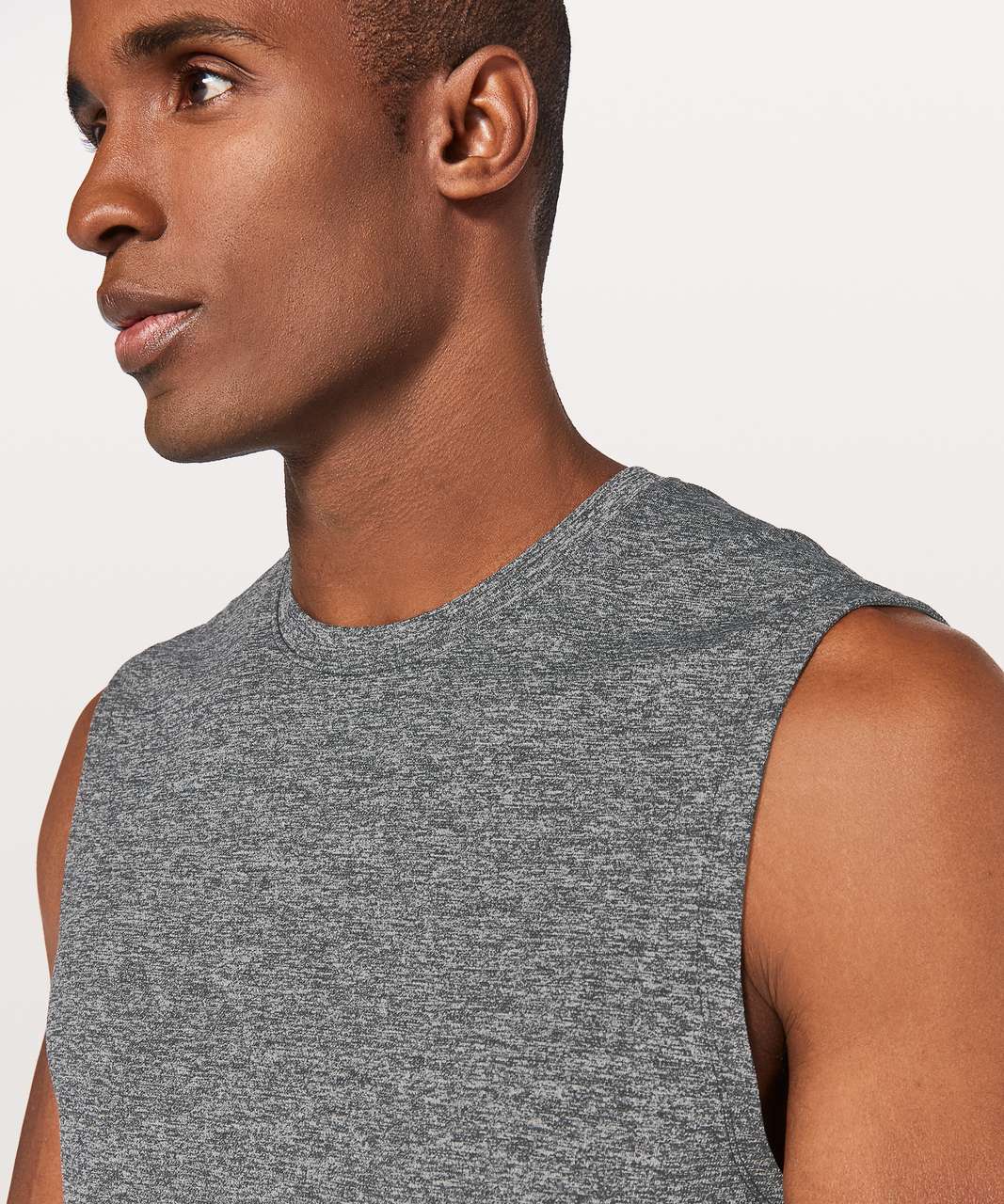 Lululemon Drysense Mesh Sleeveless - Heathered Black - lulu fanatics