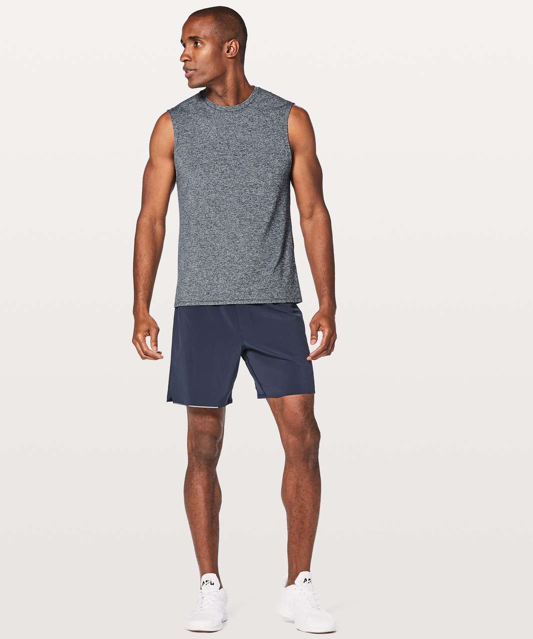 Lululemon Drysense Mesh Sleeveless - Heathered True Navy - lulu fanatics