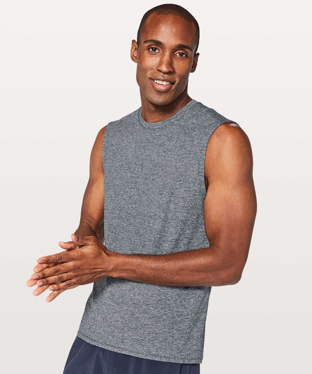 Lululemon Drysense Mesh Sleeveless - Heathered True Navy