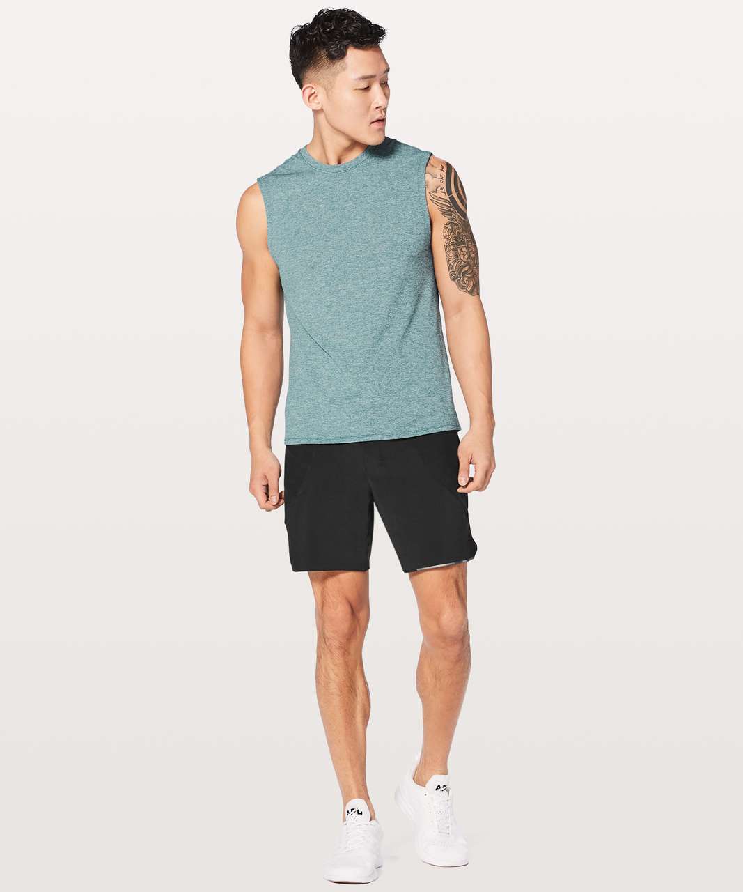 Lululemon Drysense Mesh Sleeveless - Heathered Laguna