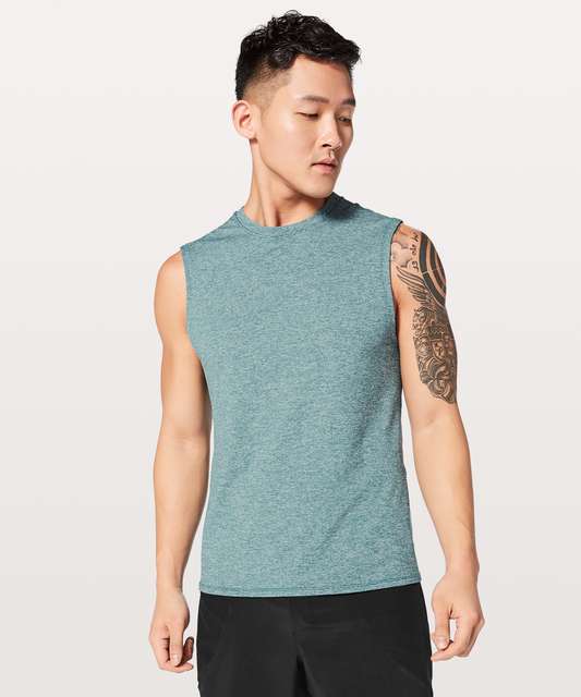 Lululemon Drysense Mesh Sleeveless - Heathered Black - lulu fanatics